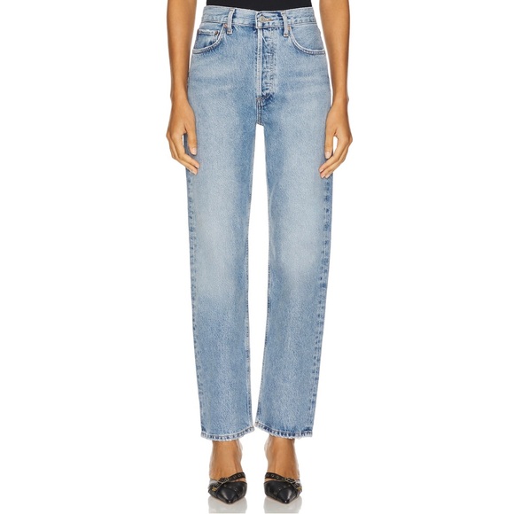 Agolde Women’s Light Blue Straight Jeans